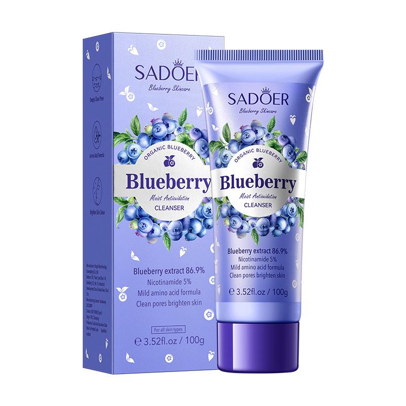 Blueberry Amino Acid Cleanser SADOER Gentle Antioxidant Cleansing Facial cleanser 100G