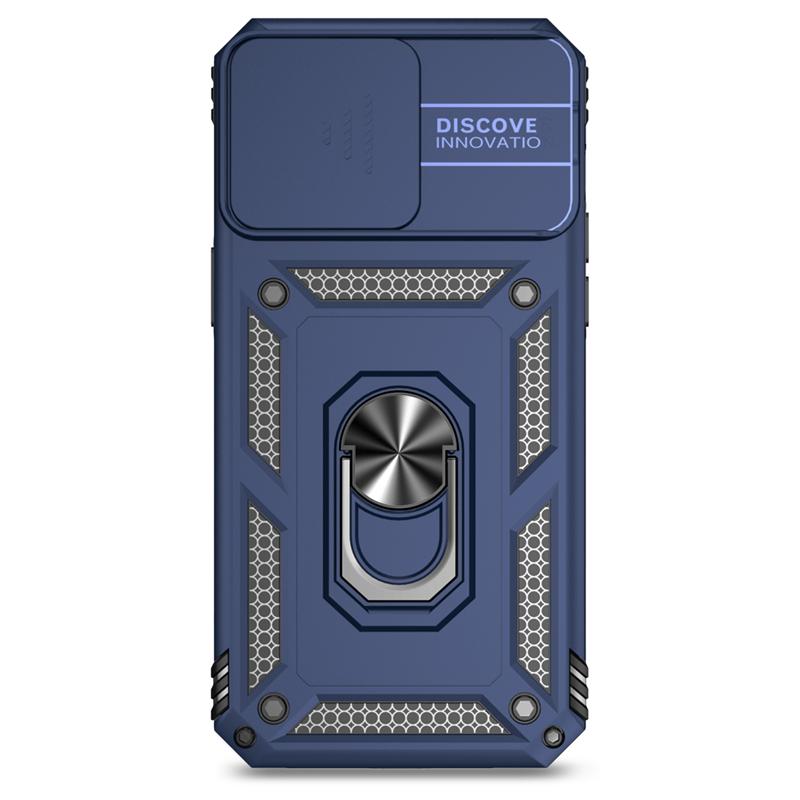 Sliding Push Window Case For iPhone 15 Pro Max Case iPhone 15 Cover Armor Shockproof Metal Ring Holder Camera Protector Cover
