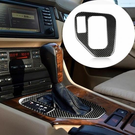 Carbon Fiber Console Gear Shift Cover Frame Trim For BMW 5 Series E39 1998-2005