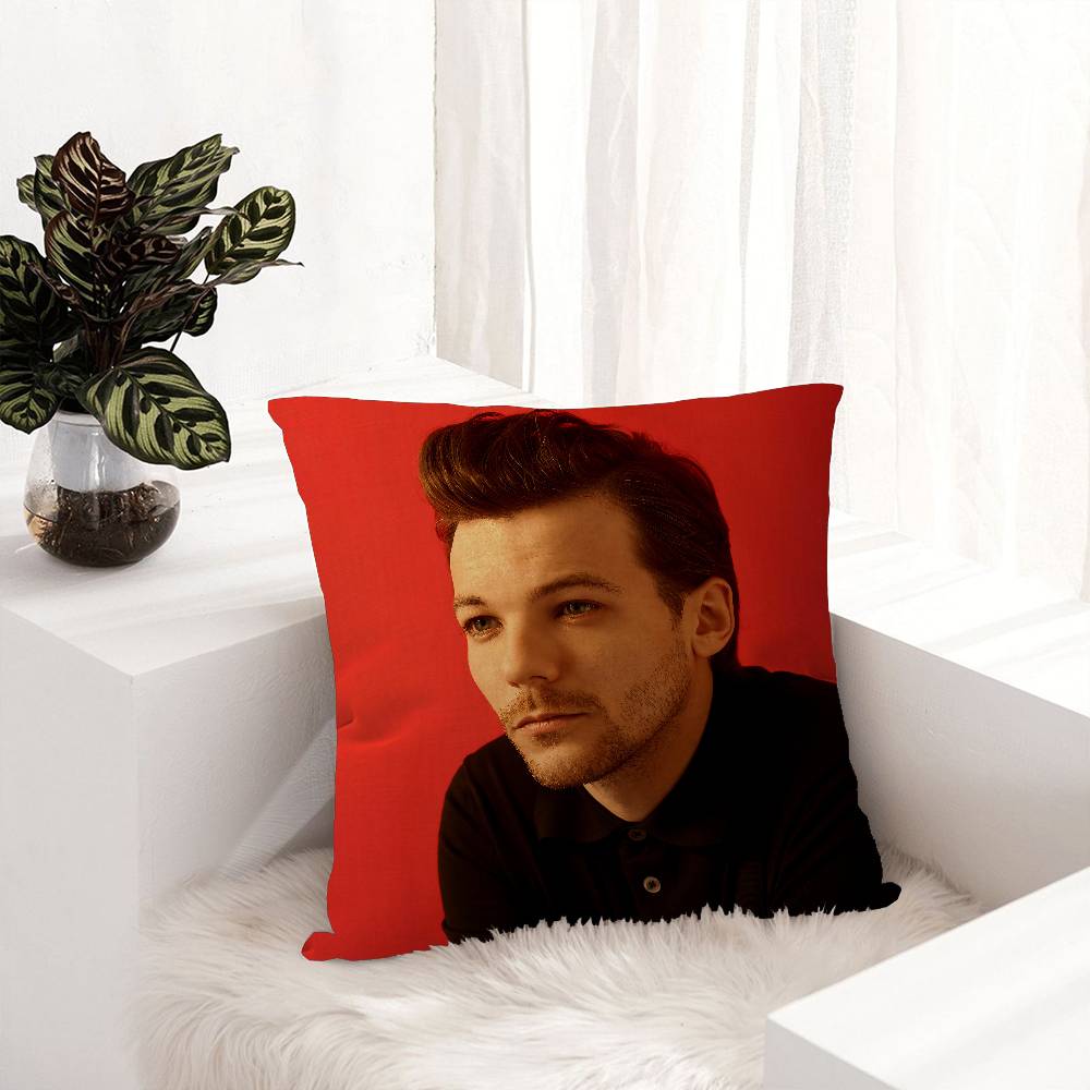 Singer L-Louis T-Tomlinson Cushion Cover Polyester Sofa Cushions Decorative Throw Pillows Home Decoration Pillowcover