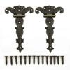 2pcs Antique Door Hinge Cabinet Wardrobe Butt Hinges Jewellery Case Decorative Hinge Vintage Furniture Hardware With Screw