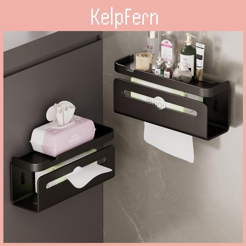 Wall Mount Aluminum Toilet Paper Holder With Double Dispenser For Bathroom And Kitchen Storage
