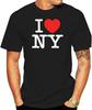 T Shirts for Men I Love NY York Printed Heart T Shirt Customized T Shirt Black