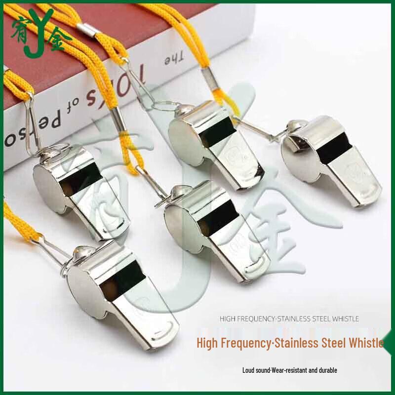 Stainless Steel Sports & Survival Whistles (10-Pack)