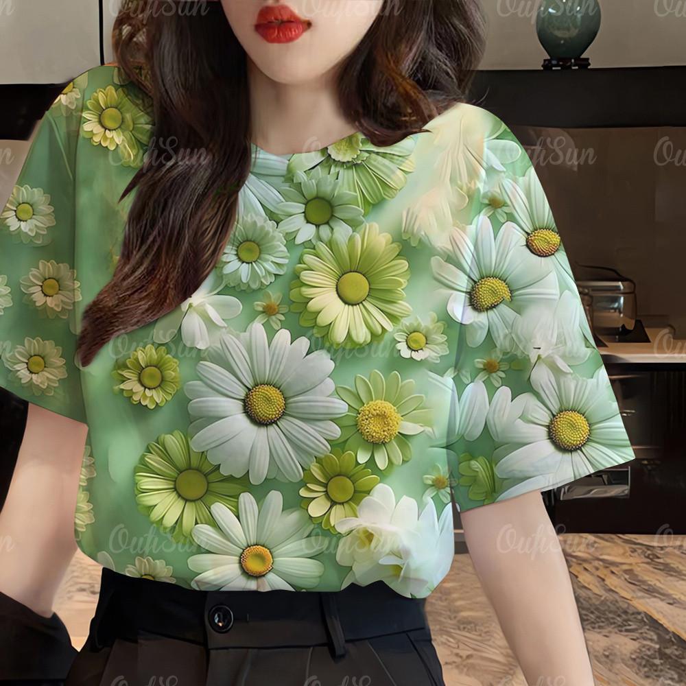 

Camiseta 3D printed women s T-shirt, Korean clothing, short sleeved shirt 6XL