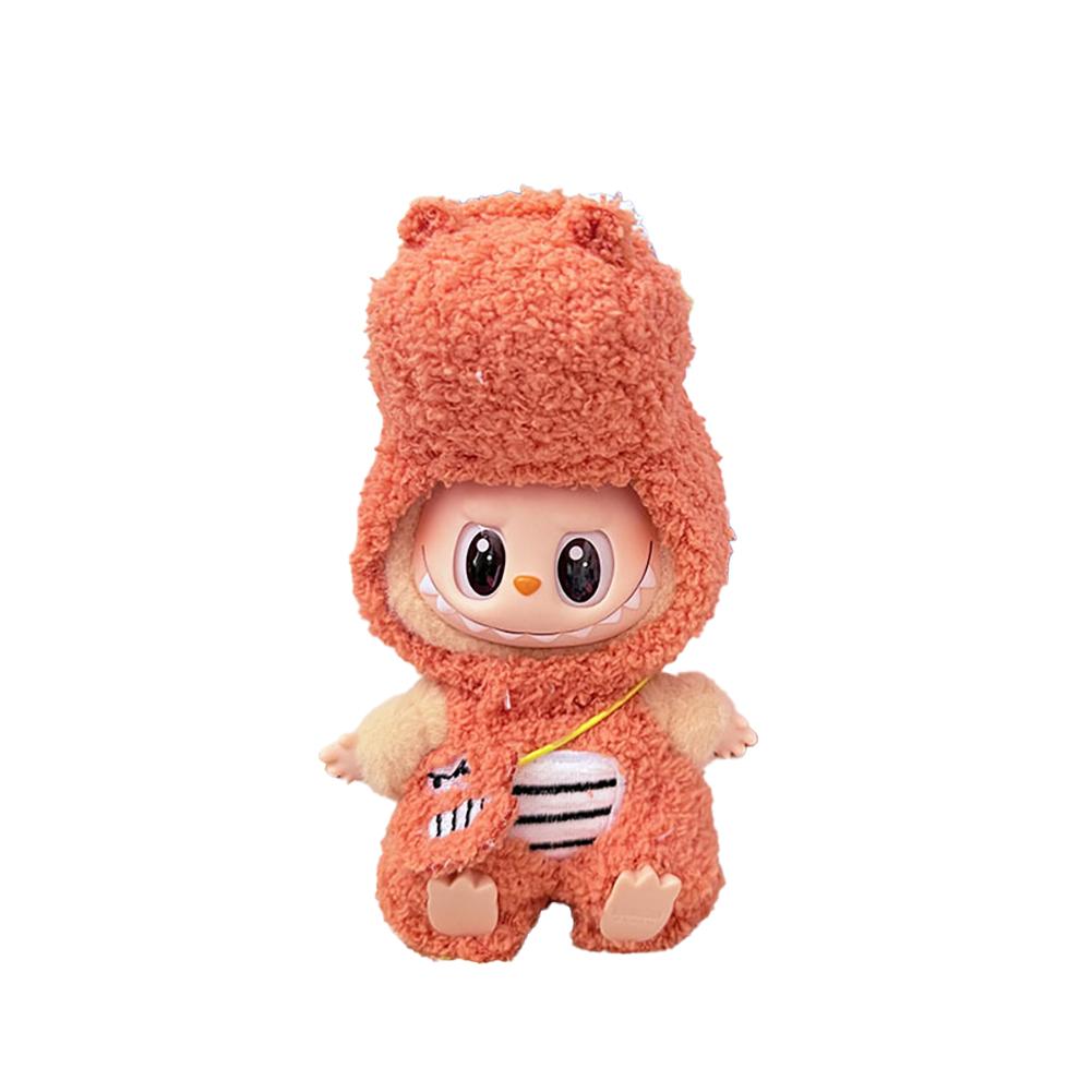 For 17cm Labubu Doll Clothes Fashion Clothes Overalls Doll Clothes Color Match Head Cover Dolls Accessories Cute Decoration Little Clothes