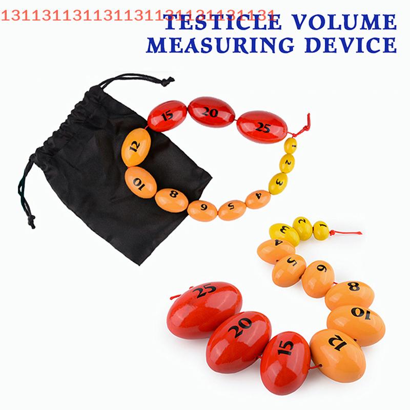 Wooden Orchidometer for Male Testis Volume Measurement 12 Sizes Tanner Stage Development Tool for Testicular Size Assessment