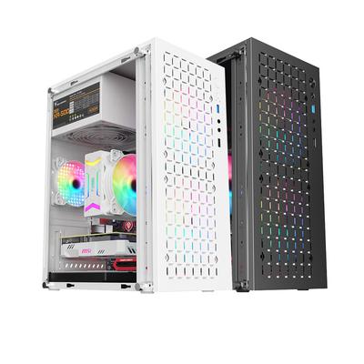 Micro Atx/Itx Transparent Diy Pc Case Glass Desktop Computer Case Hdd+Ssd Atx Power Supply 250Mm Graphic Cards 3 Fans Cooler
