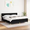 Slatted Bed Base with Mattress - Maison Exclusive - Black - 160x200 Cm - Adjustable Headboard