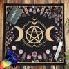 Paño de Altar de Tarot de Franela Cuadrado Almohadilla para Juego de Mesa Almohadilla para Oráculos Astrológicos Cubremesa Alfombrilla para Cartas Mantel para Adivinaciones
