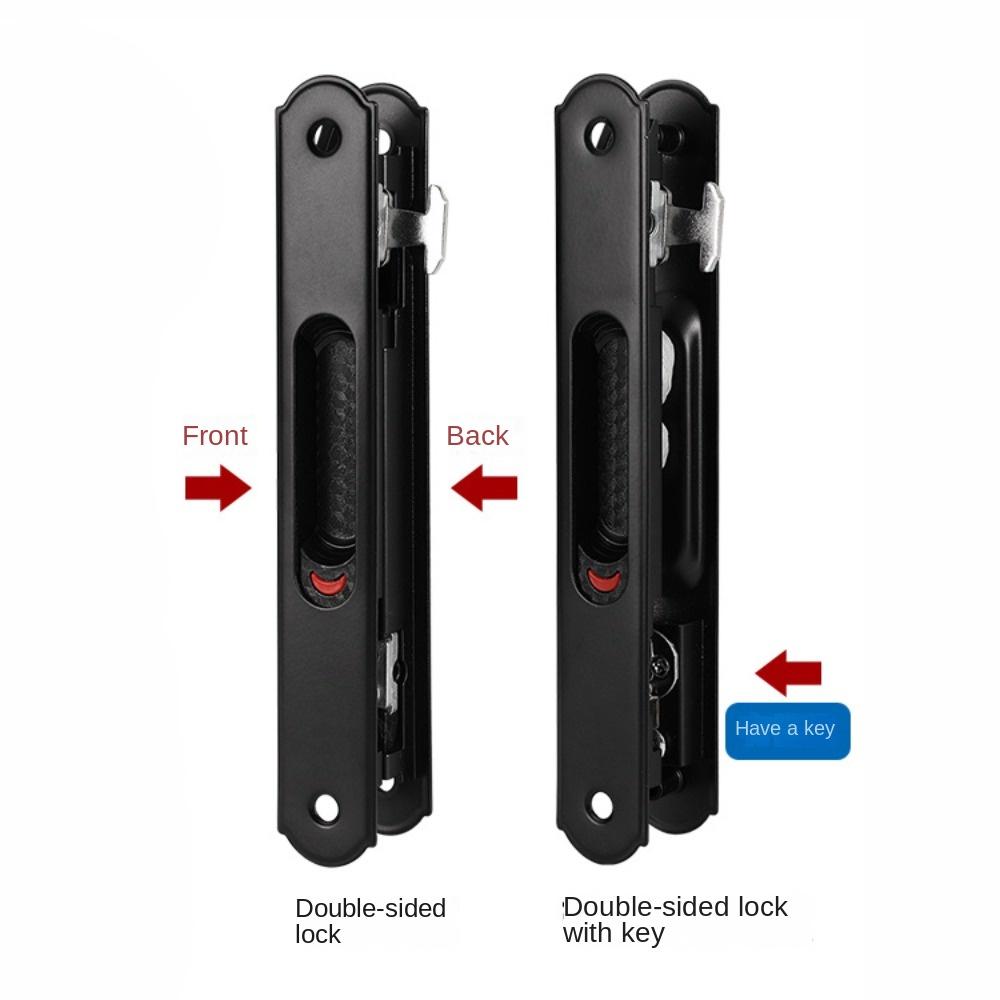 Stainless Steel Door Handle Lock Invisible Window Latch Durable Sliding Door Lock  Sliding Door