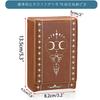 BSTKEY Tarot Card Storage, Leather, Magnetic Closure, Tarot Card Organizer, Card Case, Tarot Card Box, Standard Size, Hot Stamping, Stylish, Brown + G