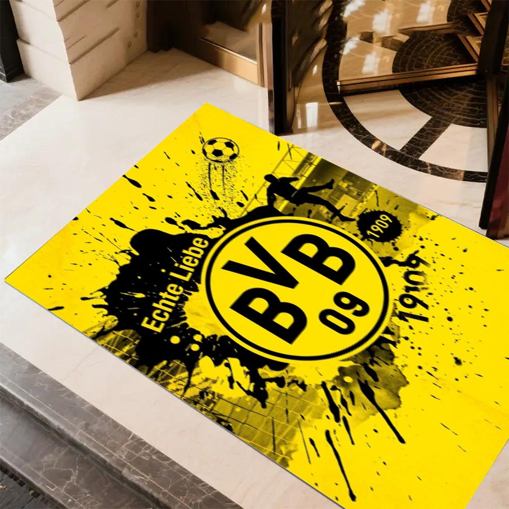 Bvb Borussia Dortmund Football Club Area Rug Design For Balcony Dining Room Playrooms Kitchen Antislip Carpet Decorate Offices
