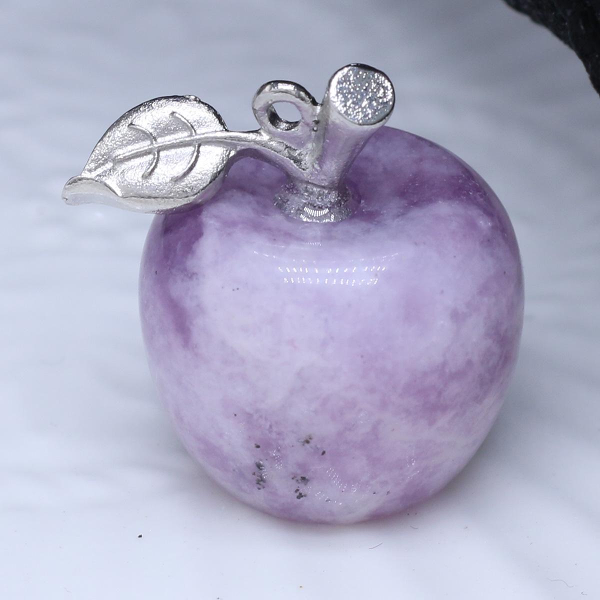 

1 шт., Подвеска Apple из натурального драгоценного камня, Рождественский подарок для нее, Подарок любви, 30 мм 1Pcs/Amethyst