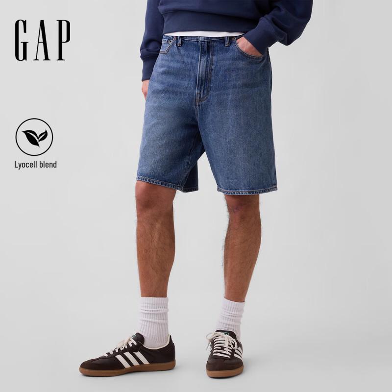 GAP Men s 2026 Spring Cotton Lyocell Blend Straight Denim Shorts 175/86A