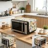 30x90cm Non Fading Cotton Linen Microwave Dust Cover Washable Protector