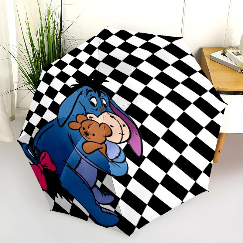 Eeyore'S Warm Hug Folding Umbrella Umbrella Portable Printing Gift Outdoor