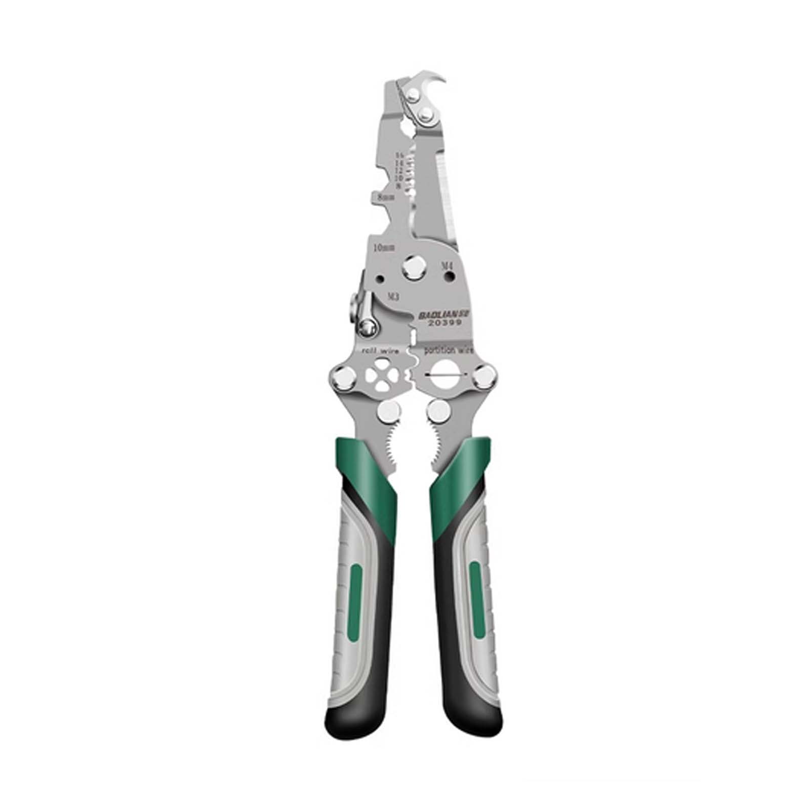 Multi-function Foldable Wire Stripper, Industrial-Grade Wire Screw-Tightening Wire Splitting Winding Pliers