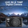 Neue 3-Zoll-Klappbildschirm-WLAN-HD-Digitalkamera: 75MP, 5K Video, 18x Zoom