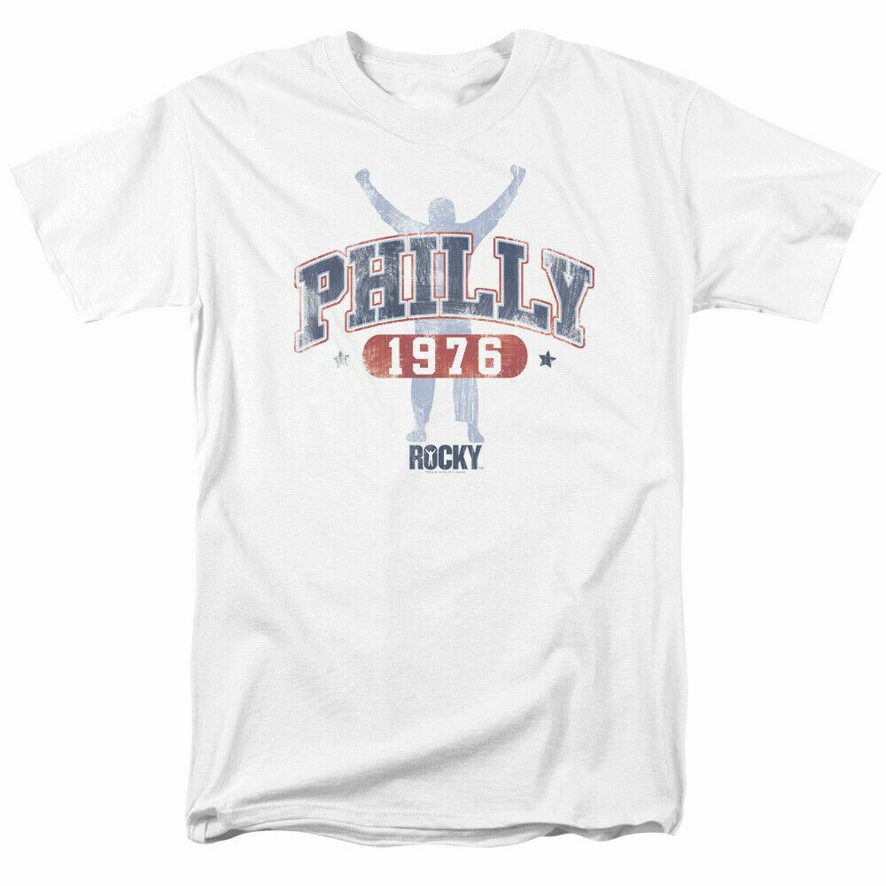 Rocky Philly 1976 T Shirt Mens Licensed Boxing Movie Tee Rocky Balboa White XXL