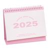 2025 Small Desk Calendar Standing Flip Desktop Calendar Monthly Planner Time Management Organizer for Home Office School