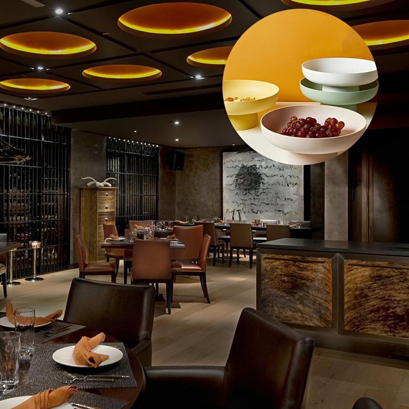 Modern Round Fruit Dish with Drainage, Elegant Plastic Basket for Kitchen Counter or Table Centerpiece