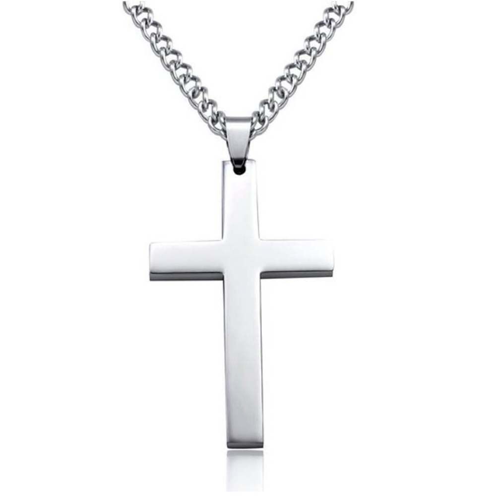 Classic Minimalism Gold Color Metal Black Necklaces Cross Pendant Clavicle Chains Cross Necklaces