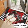 Custom Name School Bus Adventure Carpet, Chair Rug,Area Rug for Office Bedroom Living Rooms Bedroom, Doormat Decor Christmas Fan Gifts