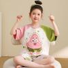Girls Cotton Cartoon Pajama Set Short Sleeve Shorts Sleepwear Kids 8 Years