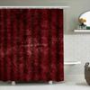 Tenda da doccia damascata in velluto bordeaux di lusso Decorazione bagno vintage Tessuto resistente all'acqua Per vasca da bagno o cabina doccia piastrellata