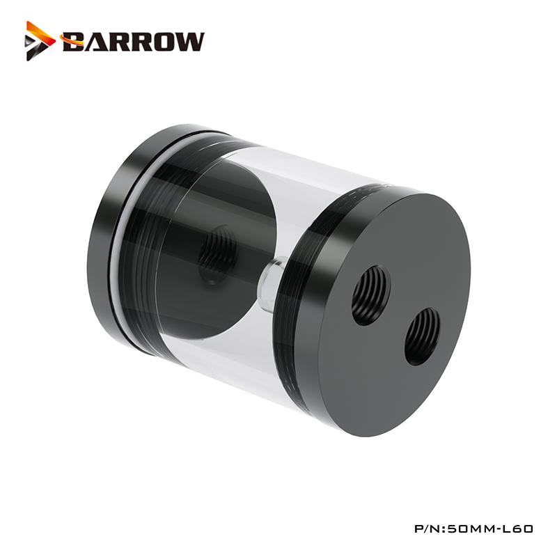 Barrow Cylindrical Water Tank For MIni Cabinet Liquid Cooling ,60MM Length 50MM Diameter Small Reservoir, 50MM-L60 50MM-L60