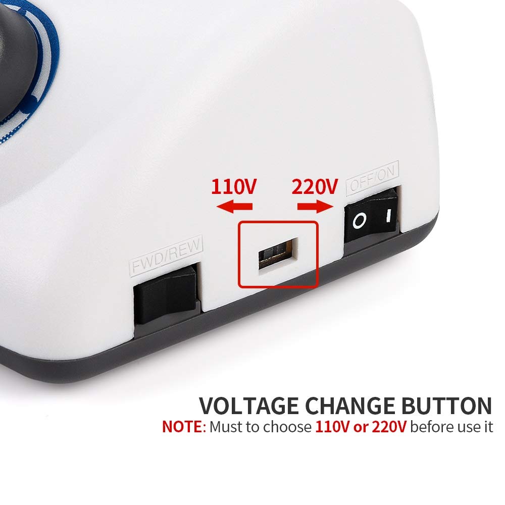 65W Strong 210 105L Nail Drills Manicure Pedicure Machine Electric Strong Nail File Polishing 35000RPM Nails Art Grinding Device