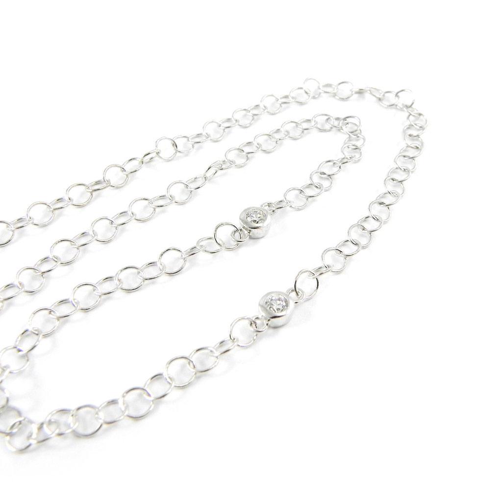 Les Trésors De Lily [H7350] - Silberkette 'Göttin' silberweiß (rhodiniert) - 60x13 mm