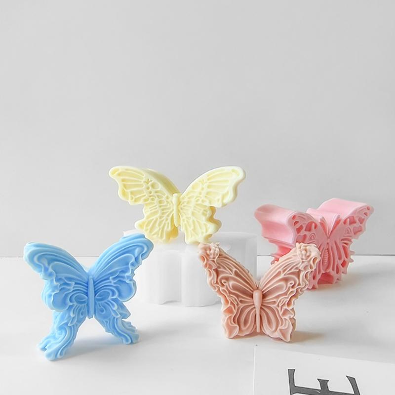 Vielseitige Schmetterlingsförmige Silikon-Bastelform Handgefertigte Schmetterlings-Aromatherapie-Kerze Silikonform Heimdeko-Form