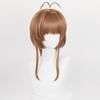 Sakura Kinomoto Cosplay Wig, Brown, Heat-Resistant, Perfect for Cosplay, Photoshoots, and Festivals (A) Free