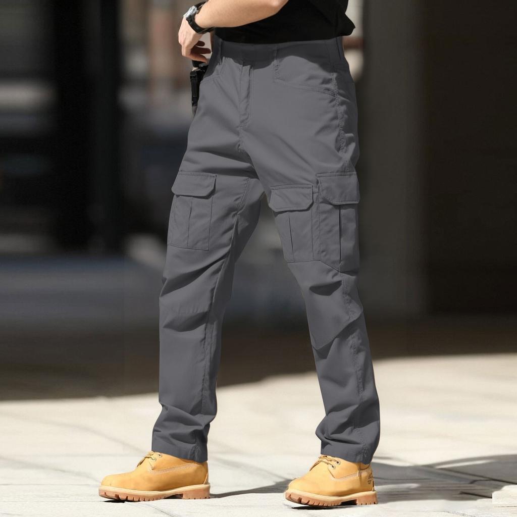 Men's Cargo Pants, Outdoor Working Fishing Camping Wear-resistant Multi-pocket Quick-drying Work Pants