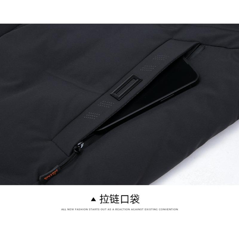 Winter Solid Color Hooded Men's Cotton Jacket New Thick Warm Detachable Hat Cotton Jacket Versatile