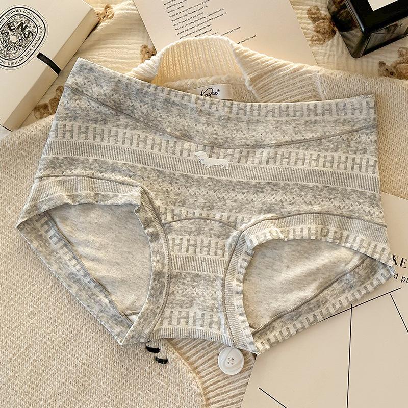 Women's Spring and Autumn New Pure Cotton 10A Antibacterial Extended Crotch Waist Flat Angle Briefs