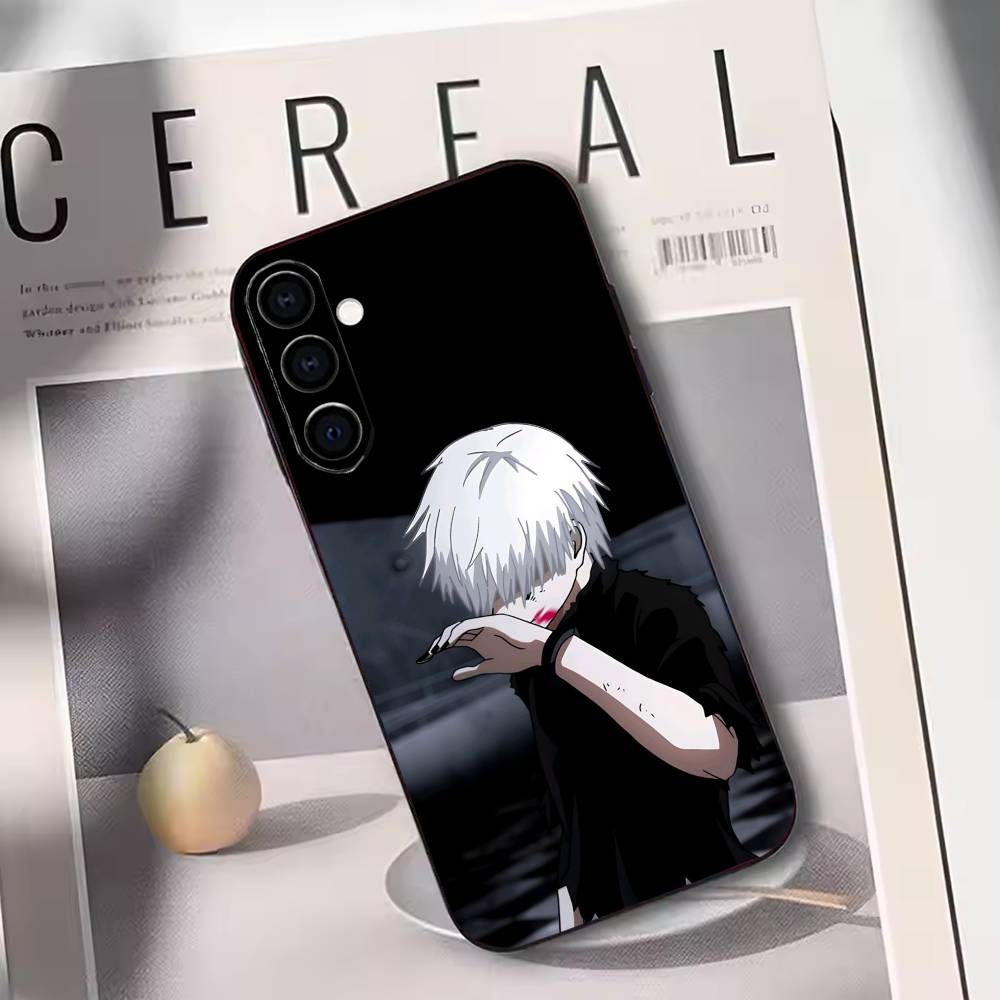 

Tokyo Ghoul Ken Kaneki Phone Case Black Silicone Soft For Samsung Galaxy A73,A72,A71,A70,A53,A52,A51 Samsung a40
