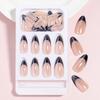 Mittel Mandel Aufdrücknagel French Tip Falschnagel Glänzend Künstlicher Nagel Acryl Aufklebenagel für einfache Anwendung