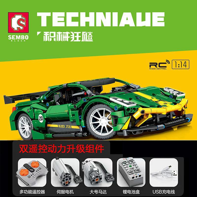 Sambo Bausteine Lamborghini Sportwagen Modell Kompatibel Lego Puzzle Zusammengebaut Ornamente Racing Toy Boy Geschenk