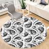 1pc Skull Paisley Office Round Area Rug, Indoor Mat Suitable ForOffice, Under Office Chairs Bedroom Living Room Home Decor, Room Deco 013