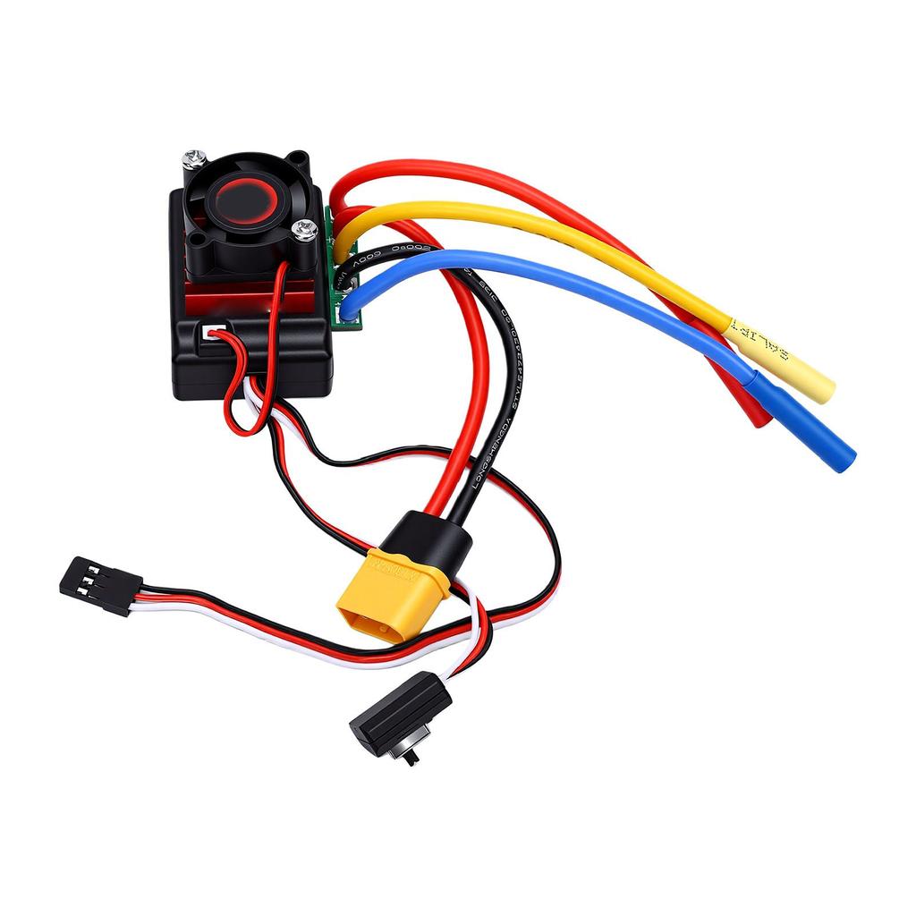 60A Brushless ESC for RC Car Boat Water Proof ESC with Overheat Protection XT60 Connector 4.0mm Banana Plug