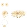 Sunflower Gold Eyecatching Jewelry Collection Featuring Necklace Bracelet Ring Earrings And
