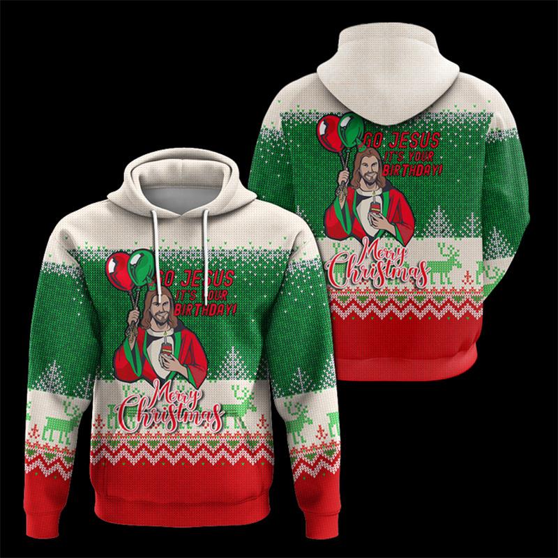 3D Printing Christian Jesus Hoodies For Men Children Fashion Streetwear Hooded Sweatshirts Winter Harajuku Hooded Hoody Clothes