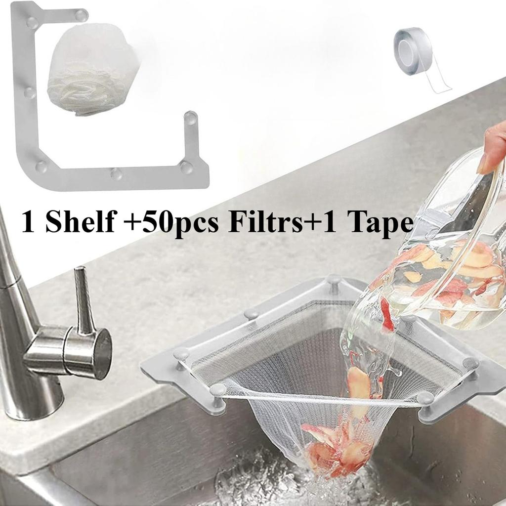 Kitchen Triangular Sink Strainer Drain Vegetable Fruit Drainer Basket Rack for Kitchen Accessories Storage Sink Filter Shelf