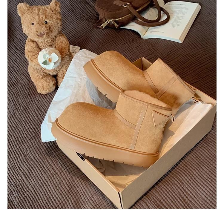 

Зимние новые сноубутсы~ милые с большой круглой головой плюшевые теплые хлопковые ботинки пушистые сноубутсы для женщин 39