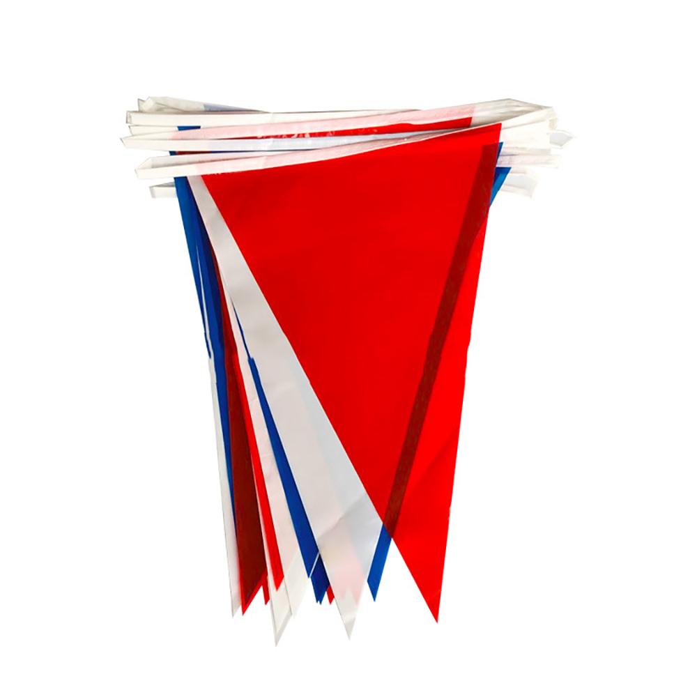 

New Anniversary Decorations, 18m Long Street Flags, 50 Colorful Flags for Holiday Party