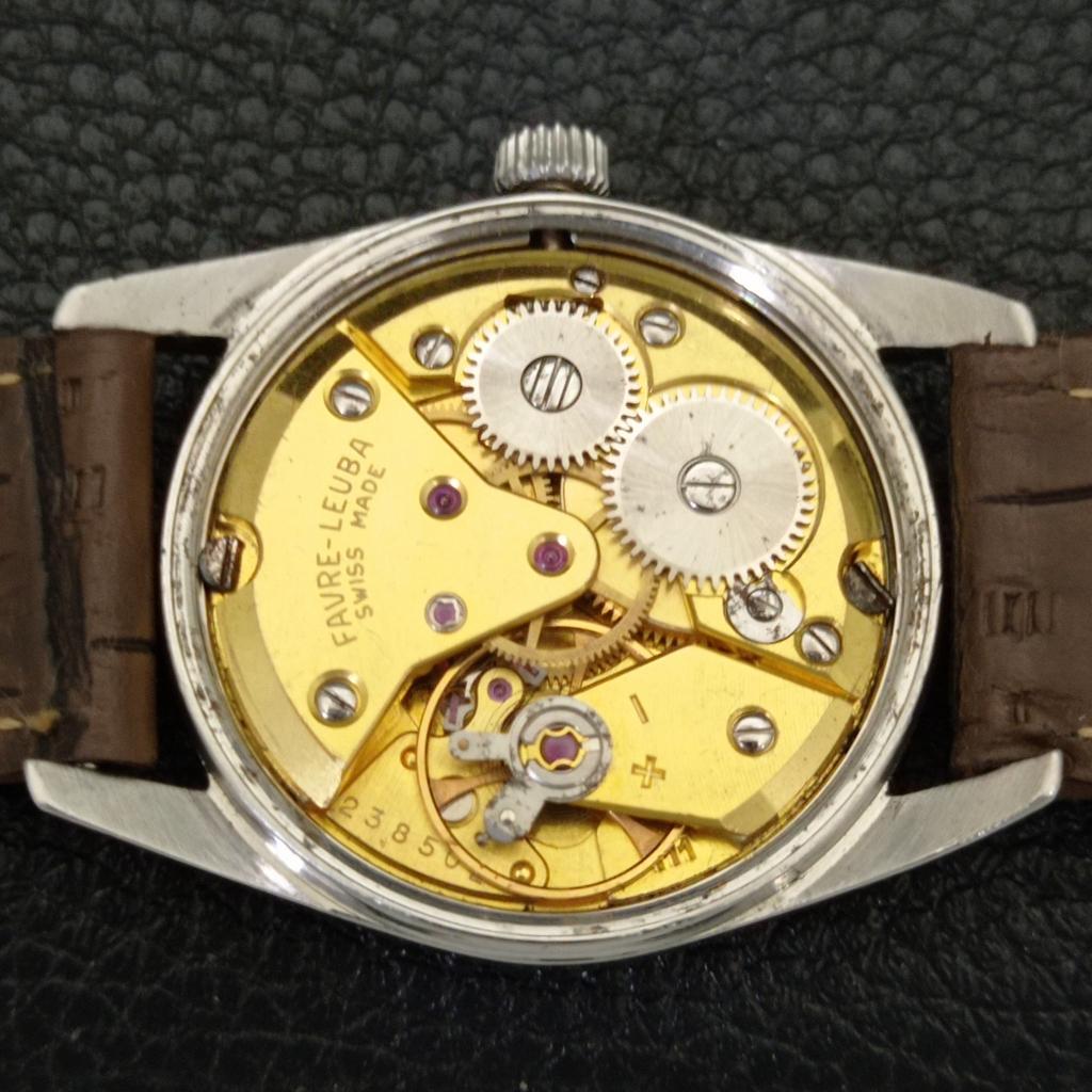 SWISS VINTAGE FAVRE LEUBA 111 SEA KING HAND-WINDING MENS PINK WATCH A702010-5 R208-a702010