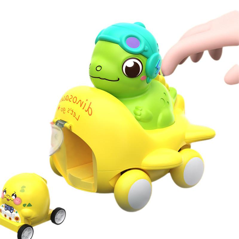 Cartoon Dinosaurier Trägheits-Spielzeugauto Niedliches Haustier Mutter-Kind Auswurf-Fahrzeug Kindergarten Großhandel